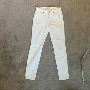 Madewell White 9” High-Rise Skinny Jeans, Size 28